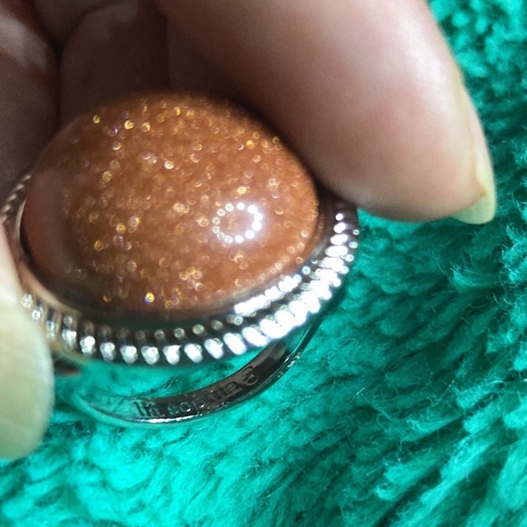 Gorgeous New Lia Sophia Sandstone Statement Ring Size 8 - Picture 4 of 6